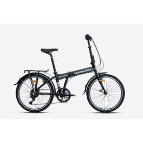Resim Kron Fd 750 24 Jant V Fren Katlanır Bisiklet Mat Siyah-Beyaz 