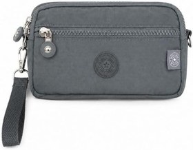 Resim Unisex Pratik Omuz Çantası, 3 Fermuarlı Çok Bölmeli El ve Bilek Modeli, Su İtici Kumaş, Ayarlanabilir Çıkarılabilir Uzun Askılı Günlük Çanta 20x11x5 cm 