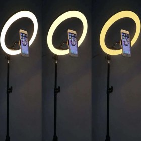 Resim The Wlue Youtuber LED Işıklı Tripod Selfie Kuaför Makyaj Işığı Sürekli Ring Light 10" 2,1 M 