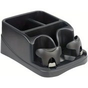 Resim Cloud011 Siyah 2 Bardak Yuvası Ayarlanabilir Konsol Organizatörü Geniş Depolama Bölmeli Otomobil Minivan 