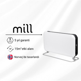 Resim Mill Elektrikli Taşınabilir Konvektör Isıtıcı Wi-Fi Bağlantılı 1200W 