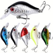 Resim 1 adet Sert Plastik Crankbait Balıkçılık Yemi - Tatlısu ve Tuzlu Su Balıkçılığı için Gerçekçi Minnow Wobbler - Bass, Alabalık ve Daha Fazlası için Yapay Yem - Pesca Takımı Temel 