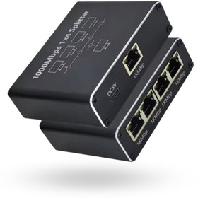 Resim ForWhat Büro Ev Ofis Cihazları için RJ45-4HUB Gigabit Splitter Adaptör 