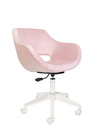 Resim Ciervo Beyaz Ayaklı Çalışma Sandalyesi Pembe 