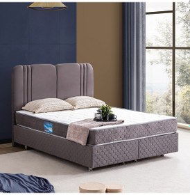 Resim Paul Çift Kişilik Baza Başlık Orthosoft Yatak Seti - Antrasit 180 x 200 