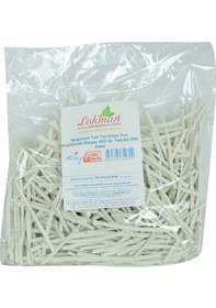 Resim Lokman Avm Bağlama Teli Tel Klips Pvc Kaplamalı Beyaz Takribi 500 Adetli 500 G 