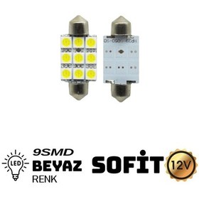 Resim Carub Oto Ampul Sofit 12v 9 Led Smd 39mm Beyaz 2li Set Br0402214 1 Adet 
