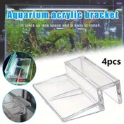 Resim 4 adet Akrilik Akvaryum Cam Klipsi - 6mm Kalınlığında Akvaryumlara Uygun Şeffaf Plastik Destek Braketleri, Balık ve Karideslerinizi Bu Dayanıklı Akvaryum Aksesuarlarıyla Güvence Altına Alın 
