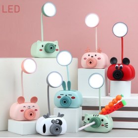 Resim Livava Kedi Masa Lambası Ve Kalemlik, Pembe, 22x8, 