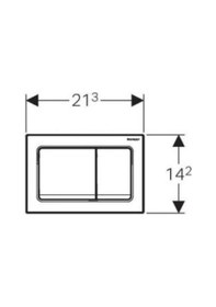 Resim Geberit Alpha30 115.055.14.1 Kumanda Paneli, Çift Basmalı, Siyah Siyah 