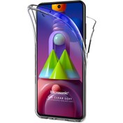 Resim Samsung Galaxy M51 Kılıf 6 Tarafı Tam Full Koruma 360 Clear Soft Şeffaf Microsonic