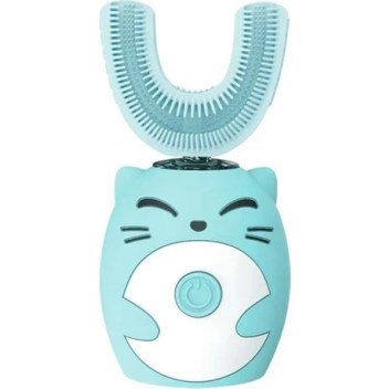 Seeppitous Çocuk U Şeklindeki Elektrikli Diş Fırçası Ultrasonik USB Şarj Edilebilir Temizleyici Akıllı Bebek Diş Fırçası Yumuşak Kıllar (Yurt Dışından)