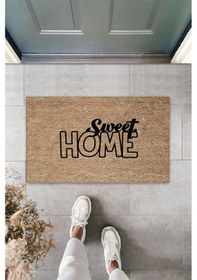 Resim Bej Kapı Önü Paspası Sweet Home Desen K-3296 