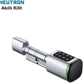 Resim Neutron NTL-SC-02FKPW Parmak İzi Anahtarlı Tuşlu Kartlı ve Uzaktan Kontrollü Akıllı Kapı Kilidi 