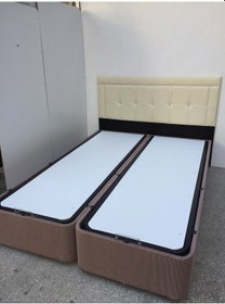 Resim Bengimobilya Baza Başlık Standart Silinir Kumaş Model Kapiton Metal Transmisyo 