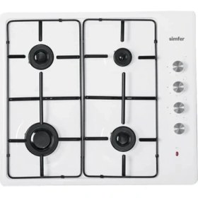 Resim Simfer 3010N Beyaz 4 Gözü Gazlı Set Üstü Metal Ocak 