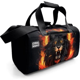 Resim Coral High Siyah Aslan Desenli Spor Çantası 27540 