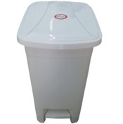 Resim EveFix 15 Lt Slim Pedallı Plastik Çöp Kovası Beyaz Renkli 