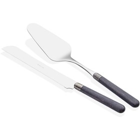 Resim RİVADOSSİ SANDRO Rivadossi Cortina Siyah Pasta Servis Seti 