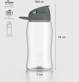 Resim Renga Lidya 500 ml Füme Kapaklı Tritan Matara 911031 