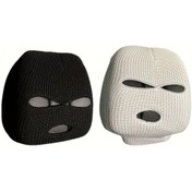 Resim Chuangyinshop 1 Siyah 1 Beyaz Balakava Tasarımlı Araç Başlığı Kılıfı Esnek Polyester Aksesuar 