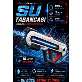 Resim Işıklı Şarjlı Yetişkinler İçin Su Tabancası 10 Metre Menzilli 1000 Ml - Elektirikli Su Tabancası 
