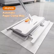 Resim 1 adet Joybos Paslanmaz Çelik Otomatik Kağıt Klipsi Mop - Güç Gerektirmez, Uzun Sap ile Zor Erişim Alanları, Dayanıklı ve Temizlemesi Kolay, Mutfak, Yatak Odası, Ev ve Evcil Hayvan Tüyü Temizliği için Mükemmel, Zemin, Yatak Odası Zemin Temizleyici, Ergonomik Sap, Dayanıklı Mop Başlığı 