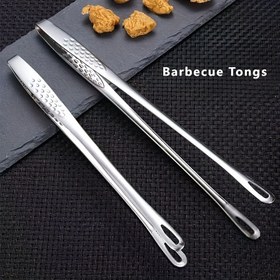 Resim 1 Adet Premium Paslanmaz Çelik BBQ Maşası, Dokulu Tutuş - Gıda Güvenliği, Izgara, Kızartma & Servis İçin Uzatılmış Menzil - Biftek, Et & Daha Fazlası İçin İdeal 