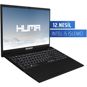 Resim Huma H5 V4.1 Black Intel Core i5-1235U 15.6" 16 GB RAM 500 GB SSD FHD FreeDOS Taşınabilir Bilgisayar 