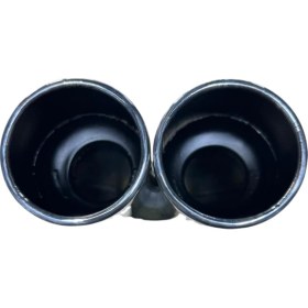 Resim Krom 2’li Yuvarlak Model 90 mm Egzoz Ucu | Paslanmaz Çelik & Sportif Görünüm 