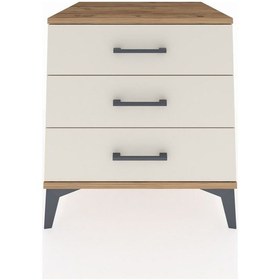 Resim Kronos Komodin 3 Çekmeceli 60x59x64 Çam-aytaşı Çam 