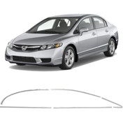 Resim Araba Alışveriş Honda Aksesuar Civic 2006 Sportif Tam Tur Metal Krom Cam Çıta Seti 