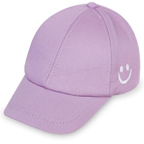 Resim Civil Girls Smile Desenli 2-5 Yaş Çocuk Kız Kep Şapka - Lila - Lila / Standart 