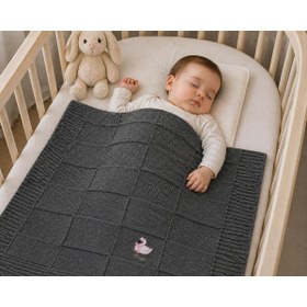 Resim belpa Kuğu Concept Triko Bebek Battaniyesi %100 Pamuklu,Kız Bebek Erkek Bebek Battaniyesi,Kalın Triko Bebek Battaniyesi 