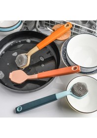 Resim Wondernest Yumuşak Yıkama Tencere Seti, Parça Lichen Fırçası İle Çizilmez, 3 Parçalı Premium Mutfak Ekipmanı 