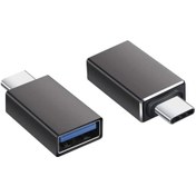 Resim Type-C Otg Dönüştürücü- Usb Çevirici - Siyah 