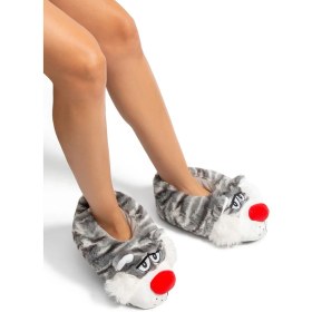 Resim Twigy Silvo Kadın Hayvanlı Panduf Gri 36/41 