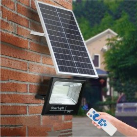 Resim Ekim Aydınlatma 100 W Kumandalı Güneş Enerjili Solar LED Projektör - Beyaz Işık (6500K) - 