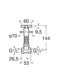 Resim Roca Aqua Stop Valf Krom A525171200 