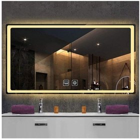 Resim GLOBAL LED MIRROR 70x110 Cm Dokunmatik Tuşlu Buğu Çözücü Ledli Banyo Aynası Dekoratif Ayna 