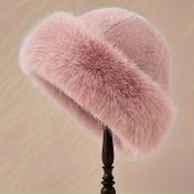 Resim Kadınların Sıcaklığını Kalın Peluş Sahte Kürk Bere ile Kulak Koruma - Balıkçı Şapka Stili, Elastik Uyum, Tüm Mevsimler İçin Mükemmel, İdeal Noel Hediyesi, Mevsimlik Başlık | Balıkçı Şapka Stili | Dokulu 