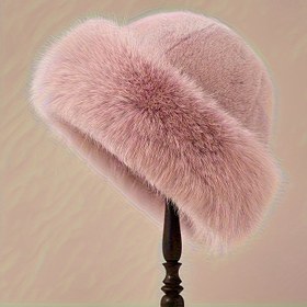 Resim Kadınların Sıcaklığını Kalın Peluş Sahte Kürk Bere ile Kulak Koruma - Balıkçı Şapka Stili, Elastik Uyum, Tüm Mevsimler İçin Mükemmel, İdeal Noel Hediyesi, Mevsimlik Başlık | Balıkçı Şapka Stili | Dokulu 