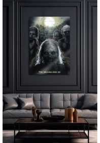 Resim Metal Tablo - The Walking Dead, Twd, Zombi, Dizi Poster Film Tablosu 