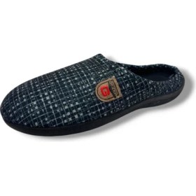 Resim Gezer 16722-26 Nokta ve Çizgi Desenli Termal Erkek Ev Terlik 