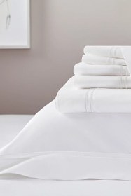 Resim Pimlico Pikolu Mısır Pamuğu Düz Çarşaf - Beyaz / King 275 × 275 cm 