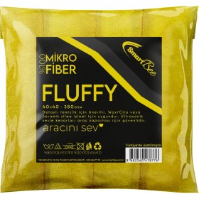 Resim Smartbee Fluffy Mikrofiber Lazer Kesim Cila Bezi 40 x 40 380 Gsm - 4'lü 