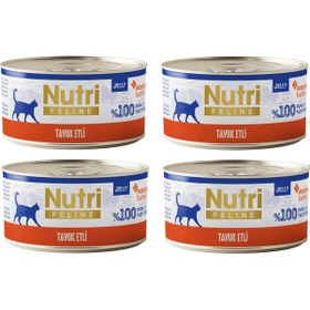Resim Nutri Feline Tavuk Etli Jöleli Tahılsız Yetişkin Kedi Konservesi 70 G X 4 Adet 