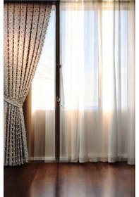 Resim Pastel Püsküllü Fon Perde Bej Renk - Modern Ve Neşeli Tasarım Bej 