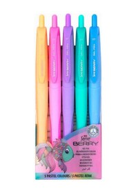 Resim Serve Berry Jel Mürekkepli Kalem 0.7 Mm Pastel Renkli 5'li Set 