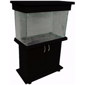 Resim Kanki Pet 100 Cm Mobilyalı Lüks Akvaryum Mdf Siyah 